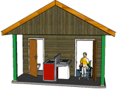 sanitaire handicapé deux emplacements
